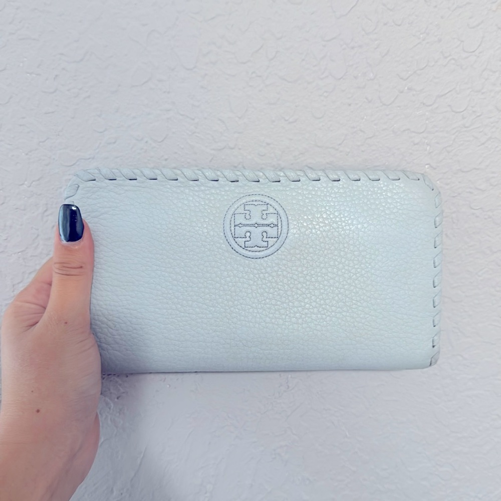 Light blue large Tory Burch Wallet